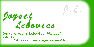 jozsef lebovics business card